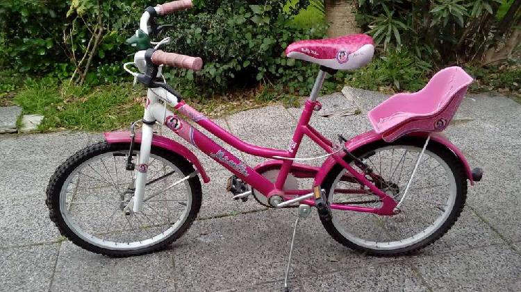 Bicicleta para nena Musetta modelo Betty Blue Rodado 20