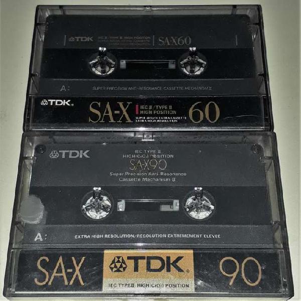 Cassettes TDK SA-X 60 y 90 Un Solo Uso Excelente