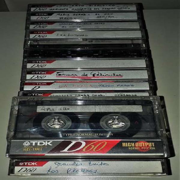Cassettes Tdk D60 un solo uso muy Buen Estado