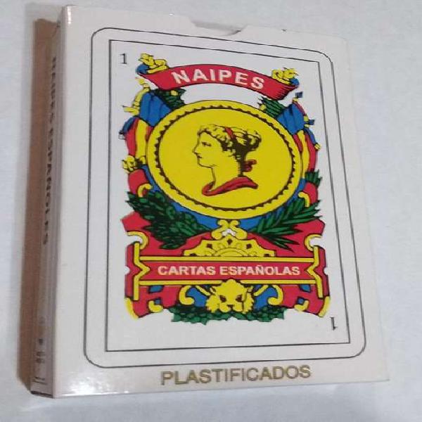 Juego de naipes plastificados, cartas españolas