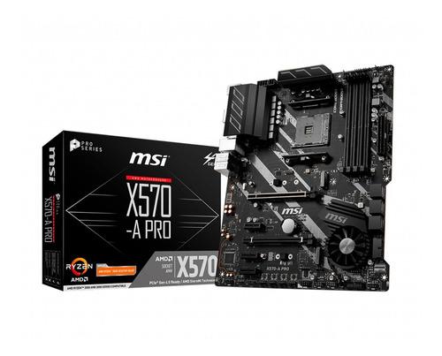 Motherboard Msi X570-a Pro Amd Am4 Pcie 4.0 Logg