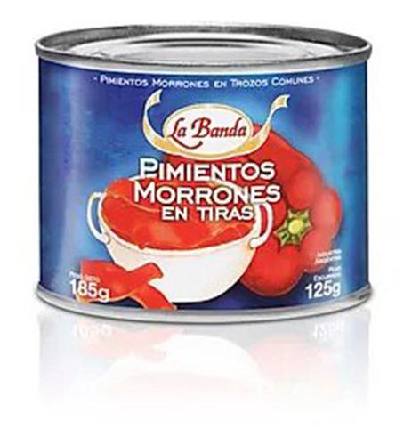 Pimientos Morrones En Tiras Lata 185g La Banda Morron X1 Uni