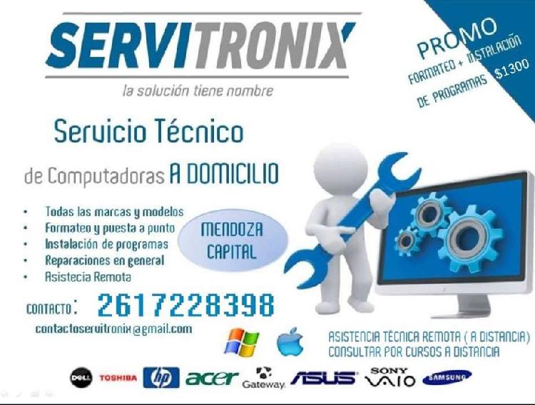 Servicio Técnico a domicilio y a distancia de computadoras