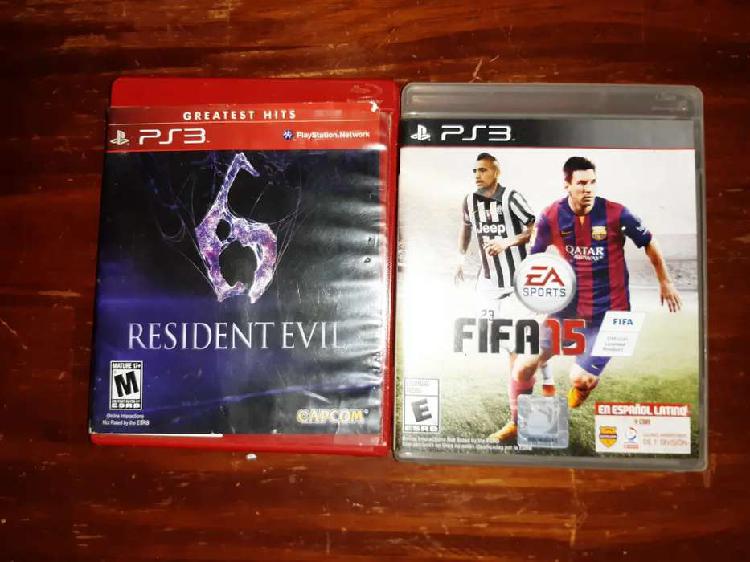 Vendo Fifa 15 y Resident Evil 6 para PS3