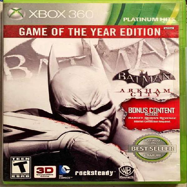 Vendo juego Xbox Batman Arkham City c/ Bonuss