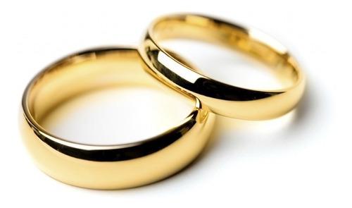 Alianzas Anillos Oro 18k S/costura Casamiento Compromiso 4gr