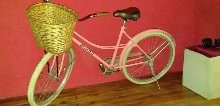 Bicicleta retro siambretta con canasto de mimbre!!