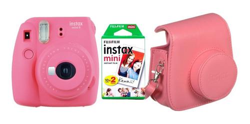 Camara Fujifilm Instax Mini 9 Rosa + 20 Fotos Y Estuche