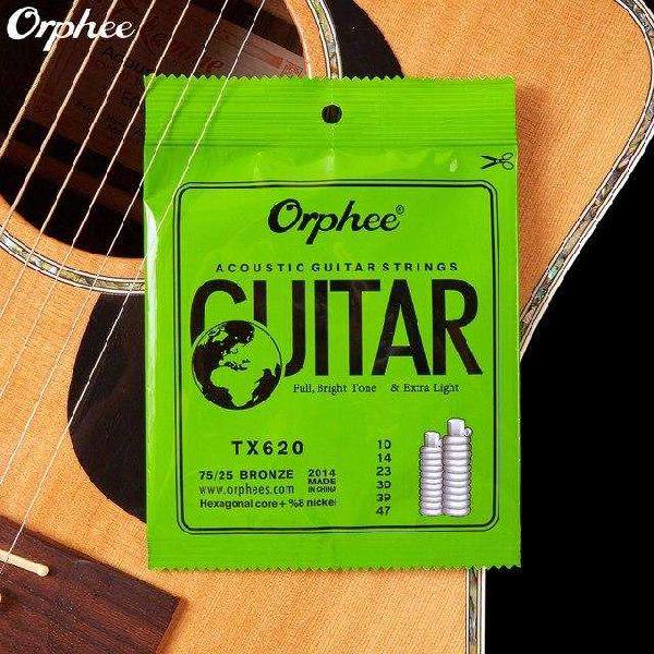 Encordado Orphee TX620p 99 Cobre Para Guitarra Acustica
