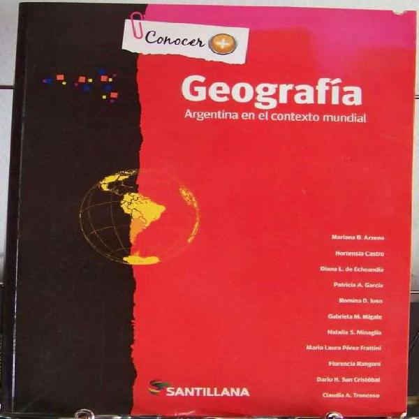 Libro: Geografia Argentina En El Contexto Mundial Santillana