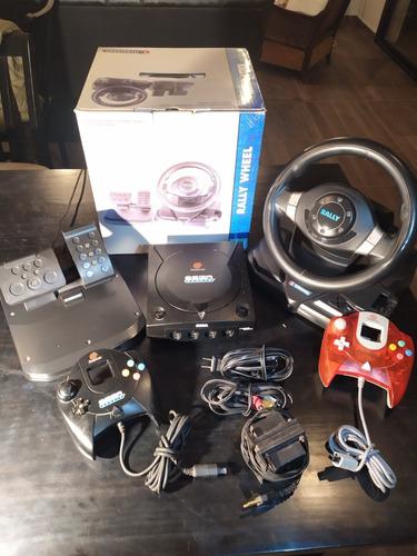 Sega Dreamcast + 2 Joystick + Volante Y Pedalera