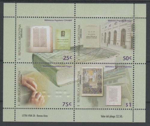 Argentina  Bibliotecas Publicas Hb Mint
