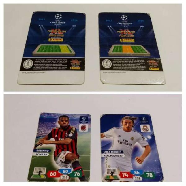 2 Figuritas-Cartas de la UEFA 2013-2014. Venta o Canje