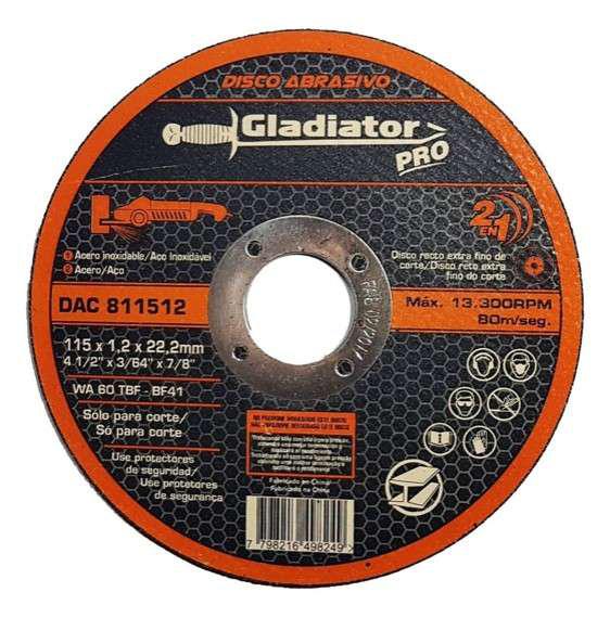 Disco De Corte 115 X 1,2mm X 25u Gladiator Pro