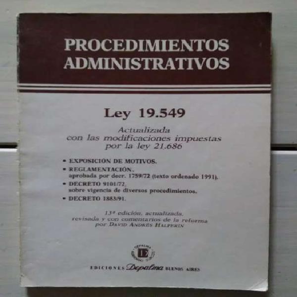 Libro Procedimientos Administrativos Ley 19.549 (Ver