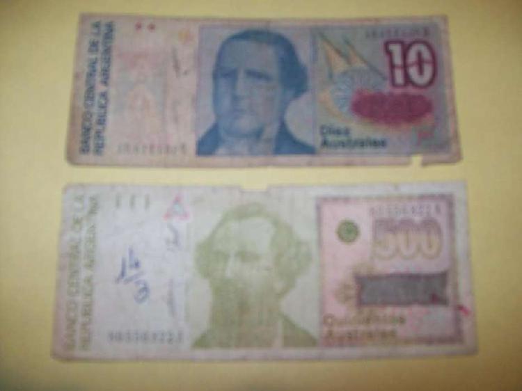 Lote de 10 billetes argentinos