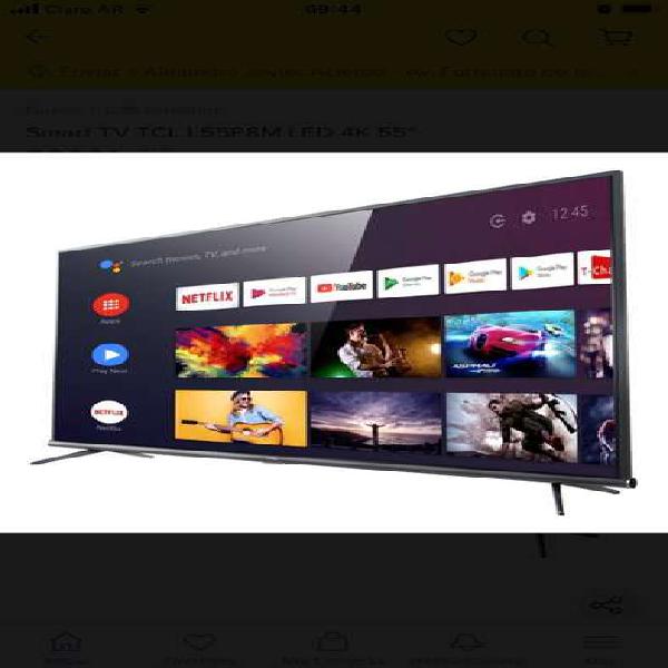Smart tv 55 “ tcl 4k (visa 12 sin interes)