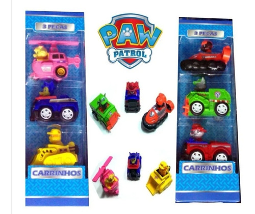 Auto A Friccion Vehiculos Paw Patrol Patrulla Canina X3