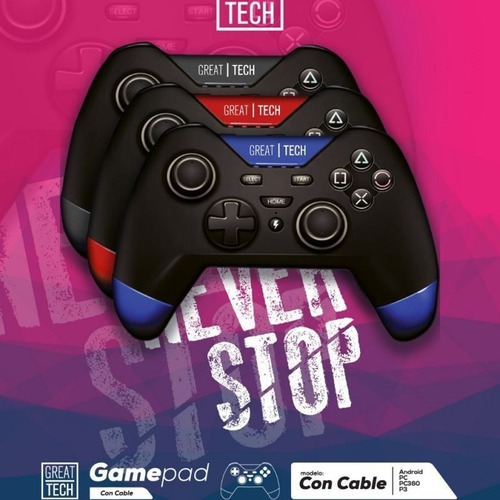 Joystick Gamepad Con Cable Play3 Pc Android