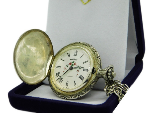 Reloj De Bolsillo Antiguo Marca Framont Cadena De Plata 900