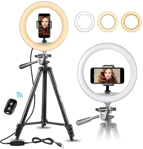 Aro Luz Led Selfie 30cm Tripode 1.3m Usb Foto Tiktok Videos