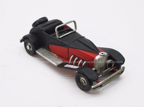 Auto Antiguo Rojo Negro Chapa Miniatura Colección