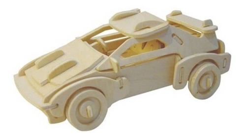 Auto Car En Madera Para Armar Rompecabezas Puzzle 3d P065a