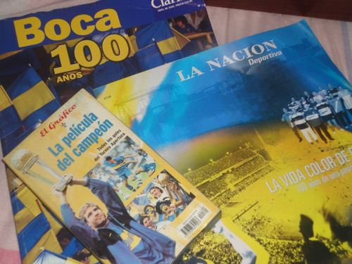 Boca 100 Años +la Nacion 100 Años Boca + Vhs(libros)