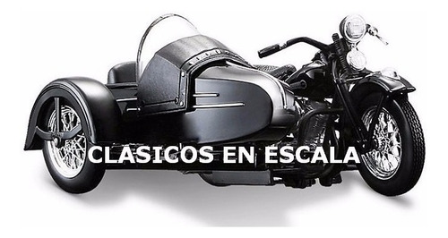 Harley Davidson  Fl Panhead Side Car - Moto Maisto 1/18