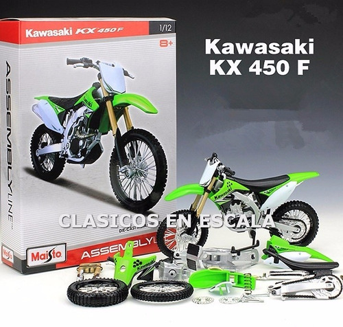 Kawasaki Kx450f - Para Armar - Moto Maisto 1/12
