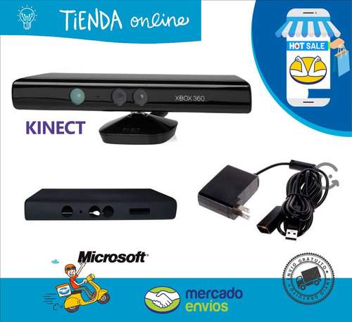 Kinect Xbox 360 + Adaptador Pc Original + Funda Exclusiva