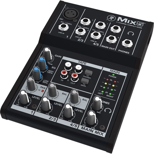 Mackie Mix5 - Mixer De 5 Canales 1 Xlr 2 Stereo Ahora 