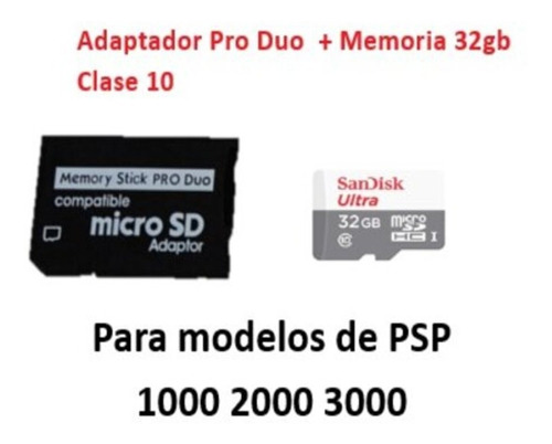 Memoria Psp 32gb + Pro Duo Producto Nuevo!!