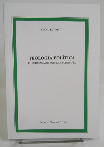 Schmitt, Carl -teología Política-libro Nuevo Nuevo