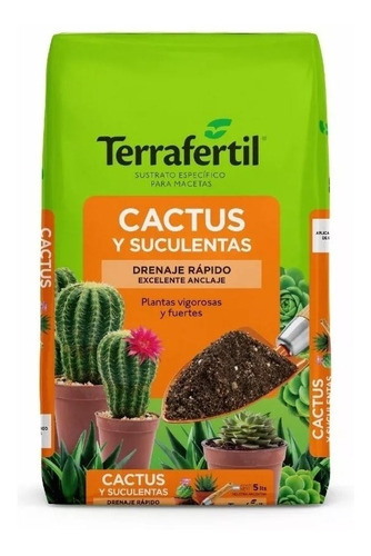 Sustrato Cactus Y Suculentas 5dm3 Terrafertil - Villa Crespo