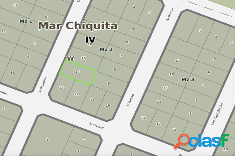 Terreno de 478 m2 en Playa Dorada - Mar Chiquita