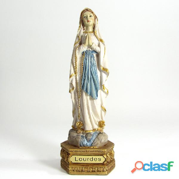 Virgen de Lourdes 15cm poliresina Italiana