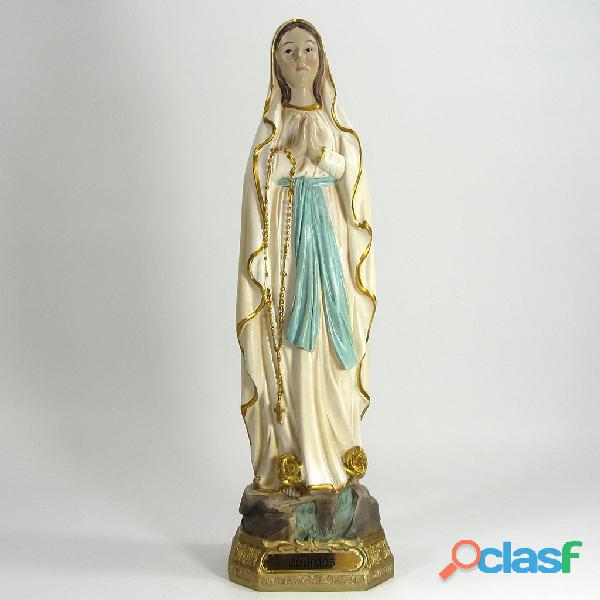 Virgen de Lourdes 30cm Poliresina Italiana