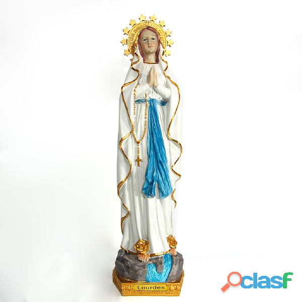 Virgen de Lourdes 51cm Poliresina Italiana