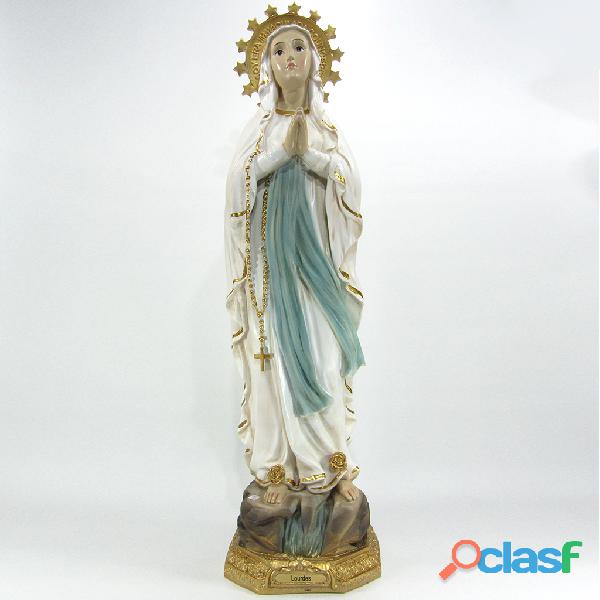Virgen de Lourdes 76cm Poliresina Italiana