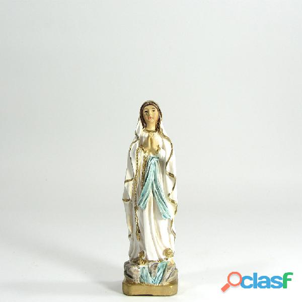 Virgen de Lourdes 9,5cm Poliresina Italiana