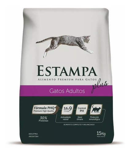 Alimento Estampa Plus Gato Adulto X 15 Kg