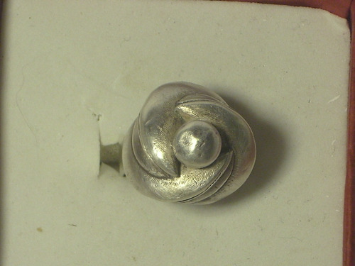 Antiguo Anillo Plata 900 Forma Ñoqui Grande (plata Probada)