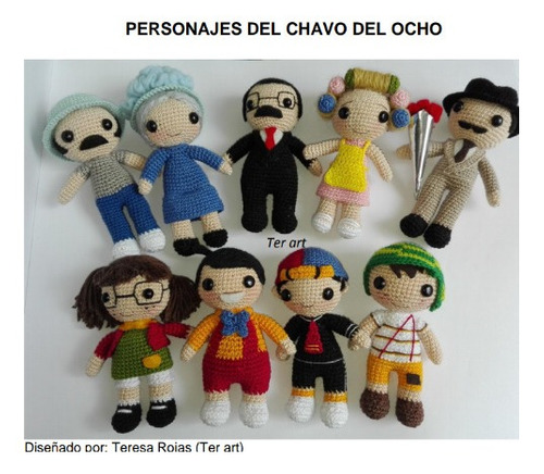 Chavo Del 8 Y Amigos Patrón A Crochet Amigurumis
