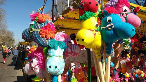 Juguete Para Niños, Caballitos C/ Palos De Madera.