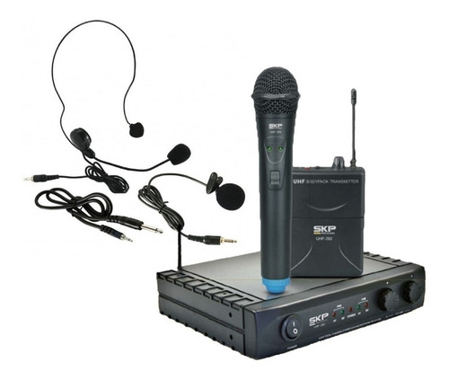 Microfono Inalambrico Skp Uhf-282 Mano Vincha Uhf