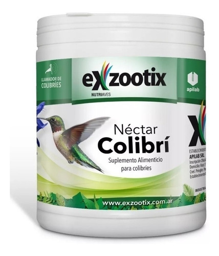 Alimento Nectar Picaflor Colibri Exzootix 300gr
