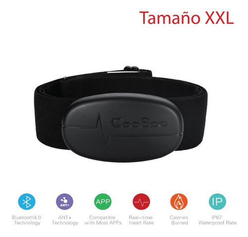 Banda Cardiaca iPhone Android Bluetooth Ant+ Tamaño Xxl