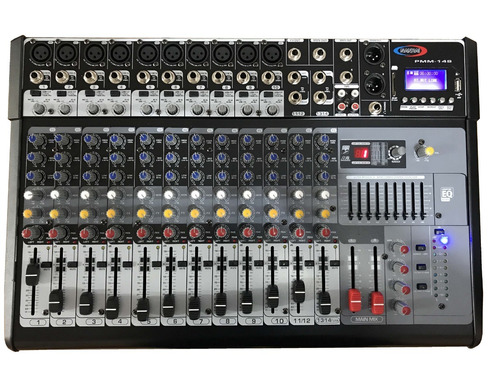 Consola Mixer Sanrai Pmm14s 14 Canales Usb/sd Profesional Bt