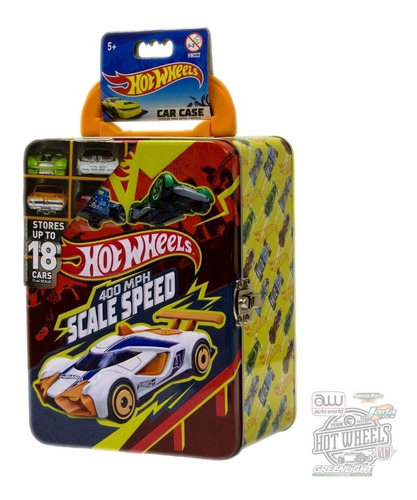 Hot Wheels Valija Car Case Metalico Para 18 Autitos